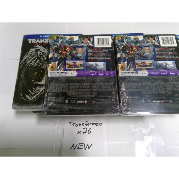 Transformers Age of Extinction Blu-ray Steelbook Unisex OS Black New Grimlock - Picture 5 of 5